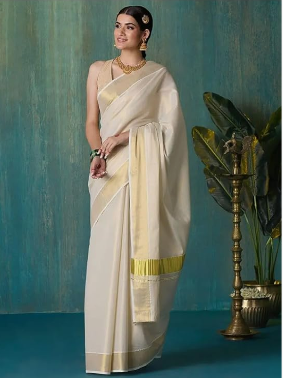 Ready to wear Premium Tissue Saree With Attached Blouse Material
